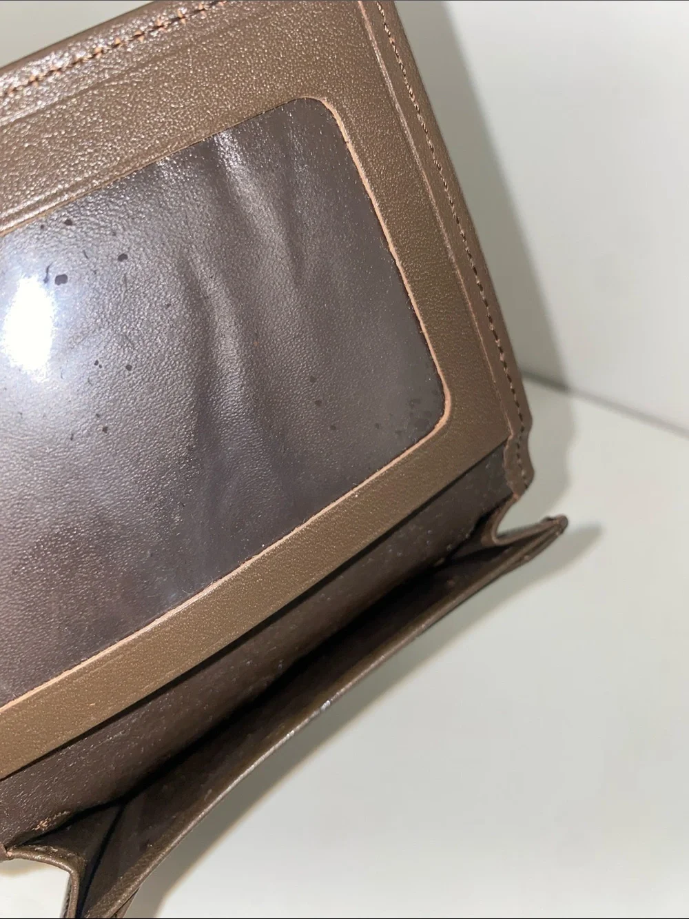 Authentic Burberry Tan Plaid Card Holder Wallet Brown Leather Trim